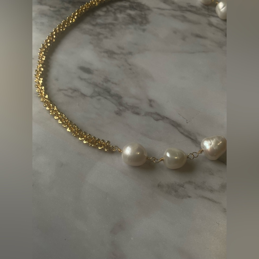 New COS Freshwater Pearl Chain Necklace - Picture 6 of 9